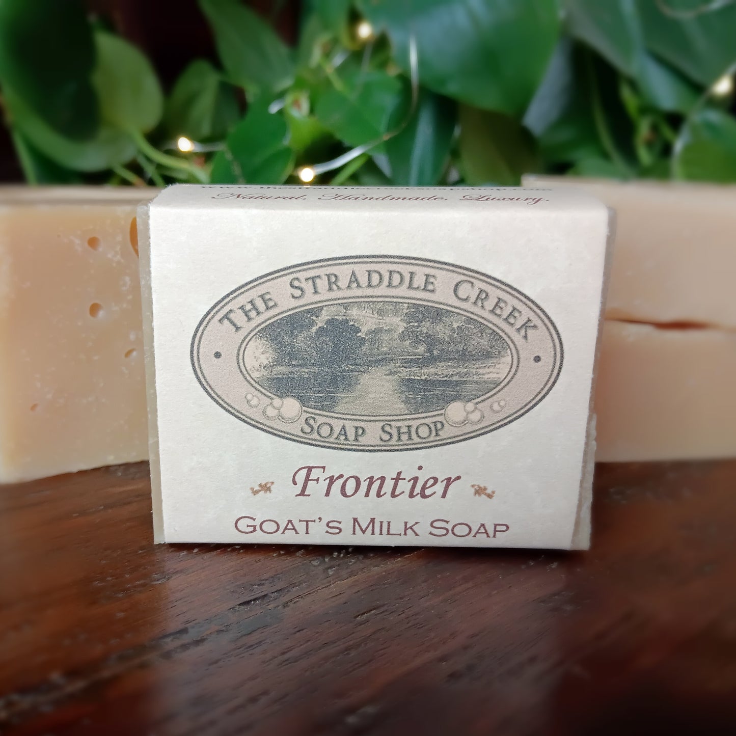 Bar of Straddle Creek Soap Shop Frontier Goat's Milk Soap