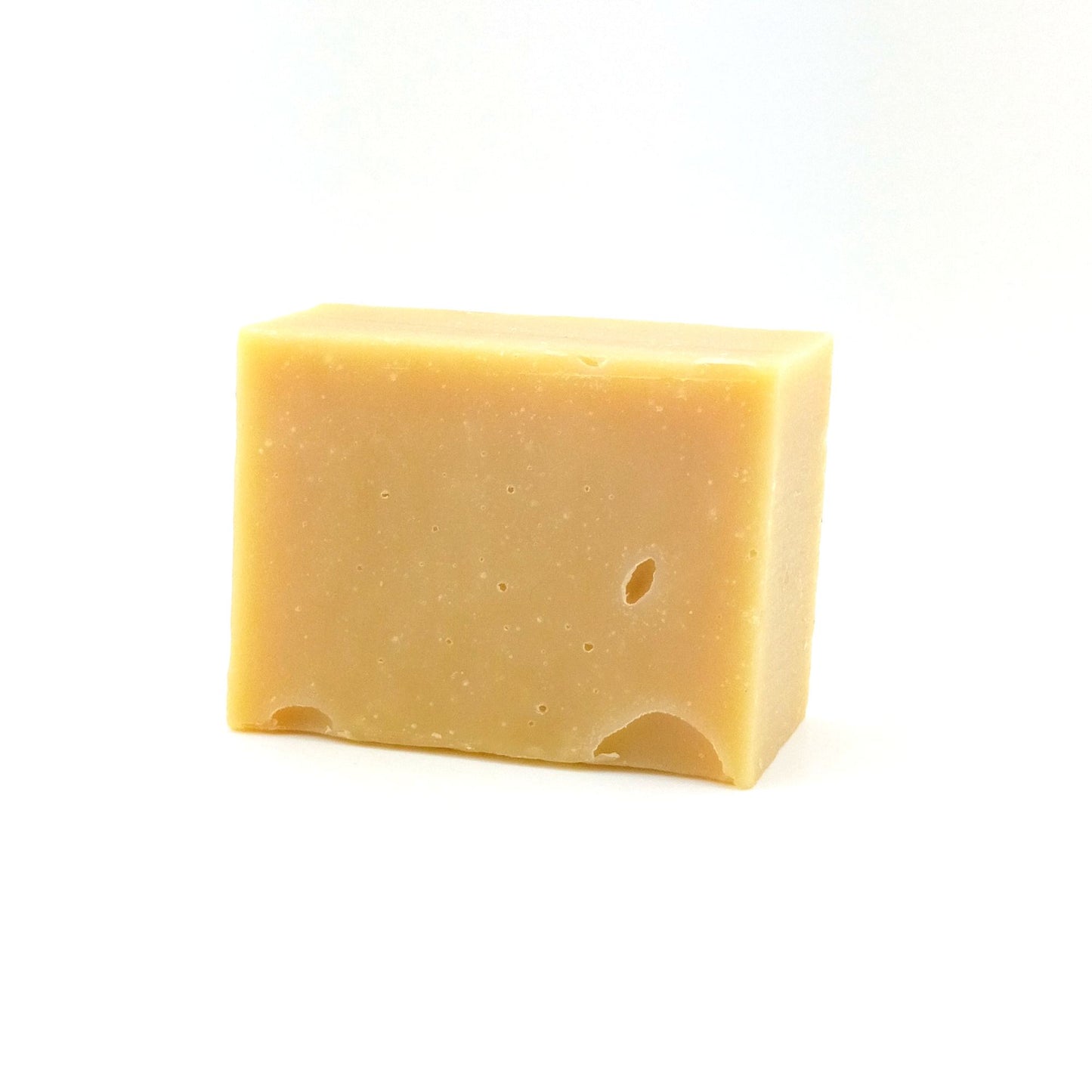 front view of shepherd's soap goat's milk soap bar with natural scent and lanolin